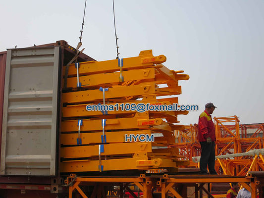 TC6036 گرما برج جرثقیل H3/36B 12tons 60m بوم با اتاق تاکسی لوکس