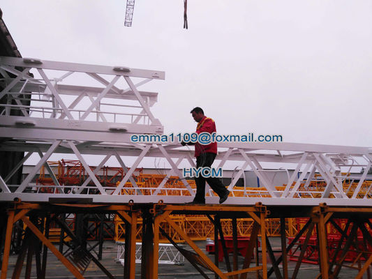 D63-2520 25M Jib Boom Luffing Tower Crane 1.2*3m Mast بخش 6t