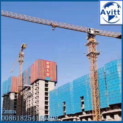جرثقیل برج تخت 6t PT5515 QTZ80 55 متر جرثقیل جب