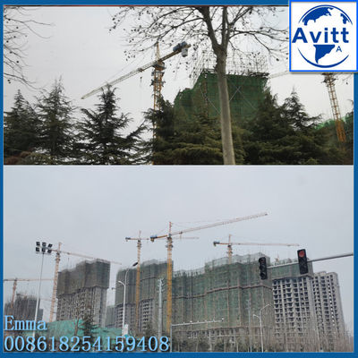 QTZ4807 هيدرولیک تلسکوپیک صعود انواع برج جرثقیل 48M Jib کار