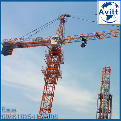 QTZ63 TC5013 جرثقیل برج 5t حداکثر بار 50 متری کار برای ارتفاع ساختمان 40 متری